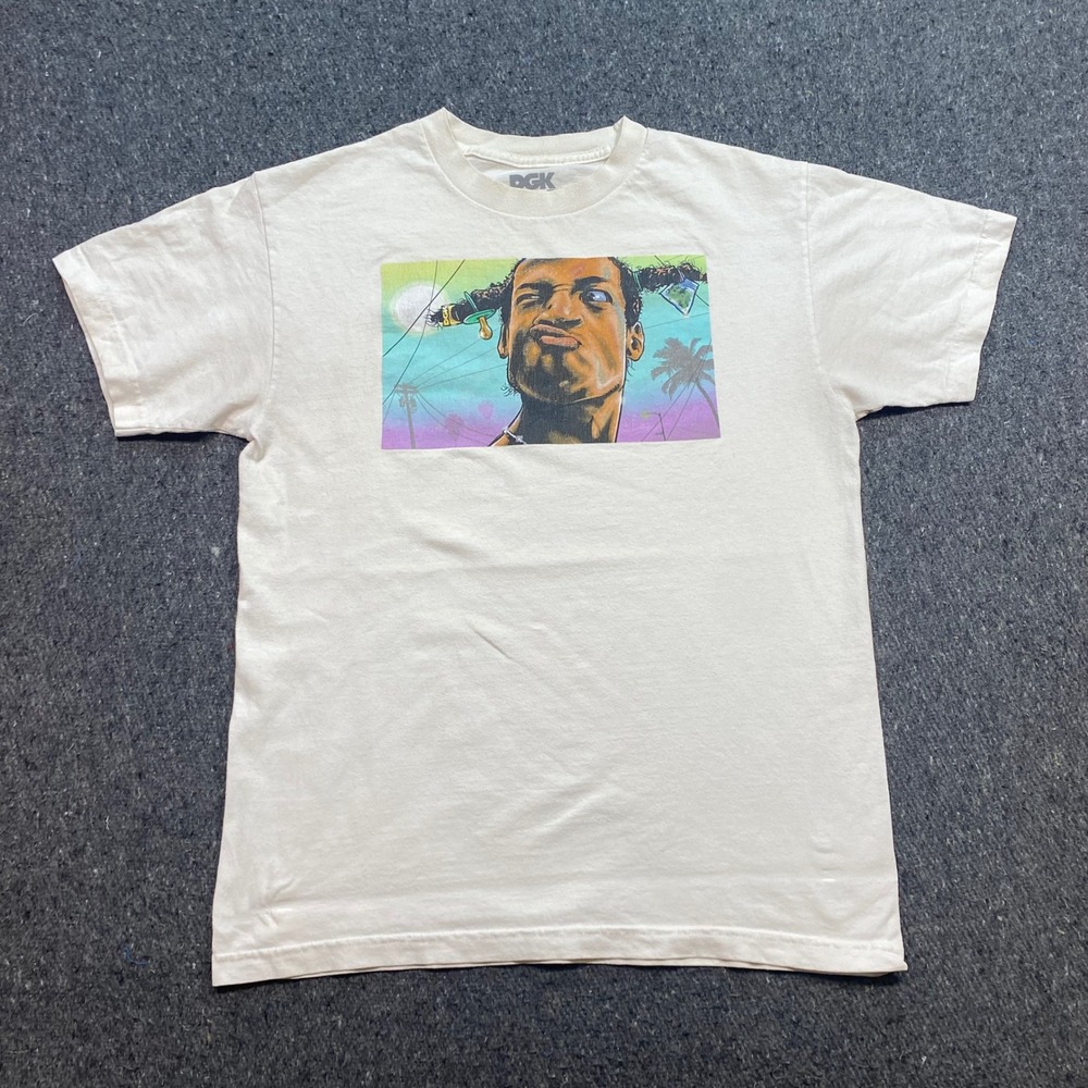 DGK Locust Graphic TShirt Sz M Mens Cream Skater Streetwear Menace Movie